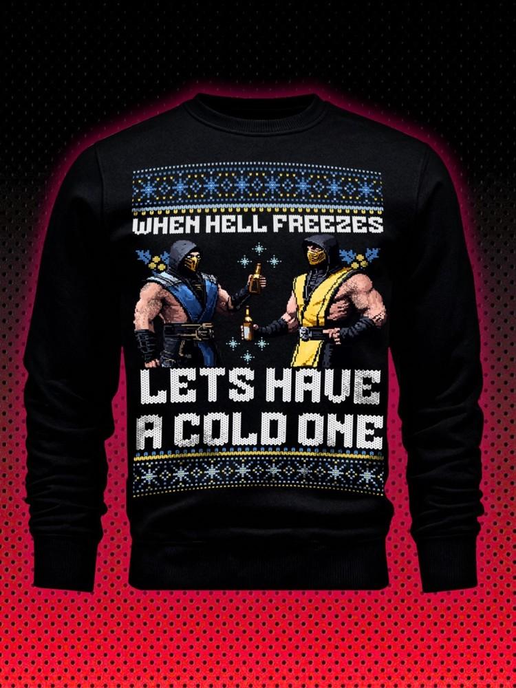 

Xmas Ugly Sweater Sweatshirt Jumper Gift Xmas Present Mortal Kombat 2XL