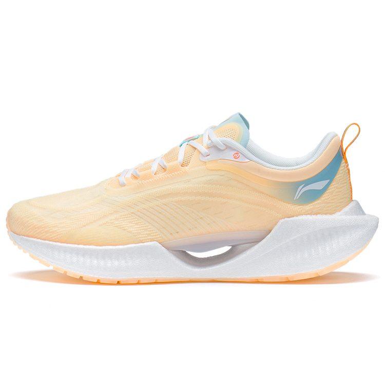 Li Ning Super Light 19 Atmungsaktive und leichte Low-Top-Laufschuhe Damen Fluoreszierendes Milchgelb ARBS002-20