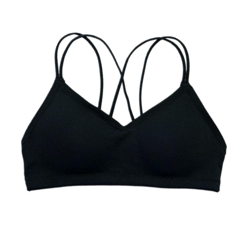 Korean version of cotton beauty back sling vest underwear women with chest pad bra student chest wrap summer spice girl no steel ring tube top