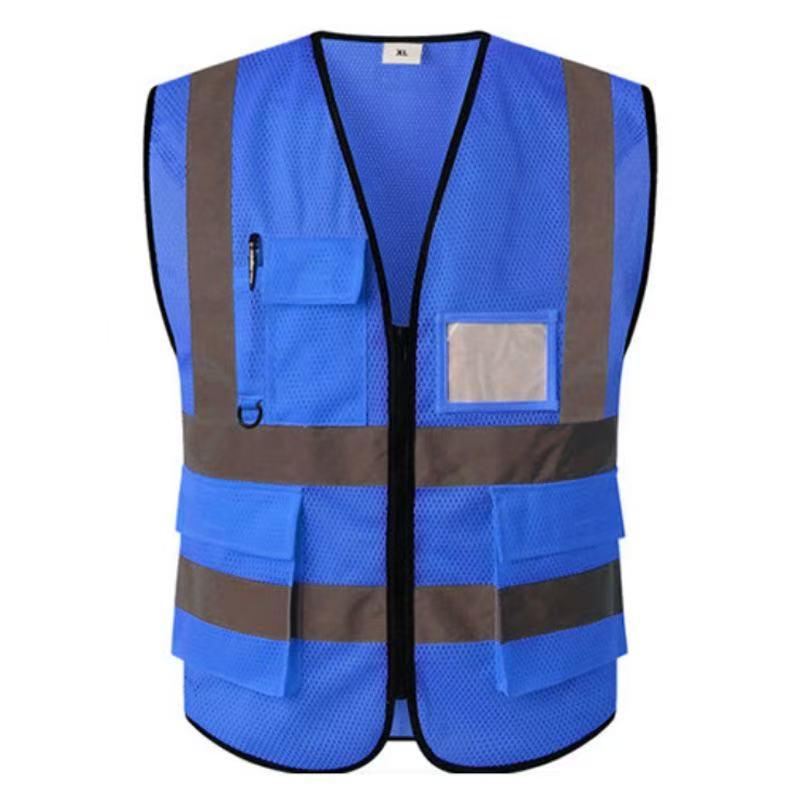 Fluorescent Safety Reflective Vest for Construction, Traffic, and Cycling Workers