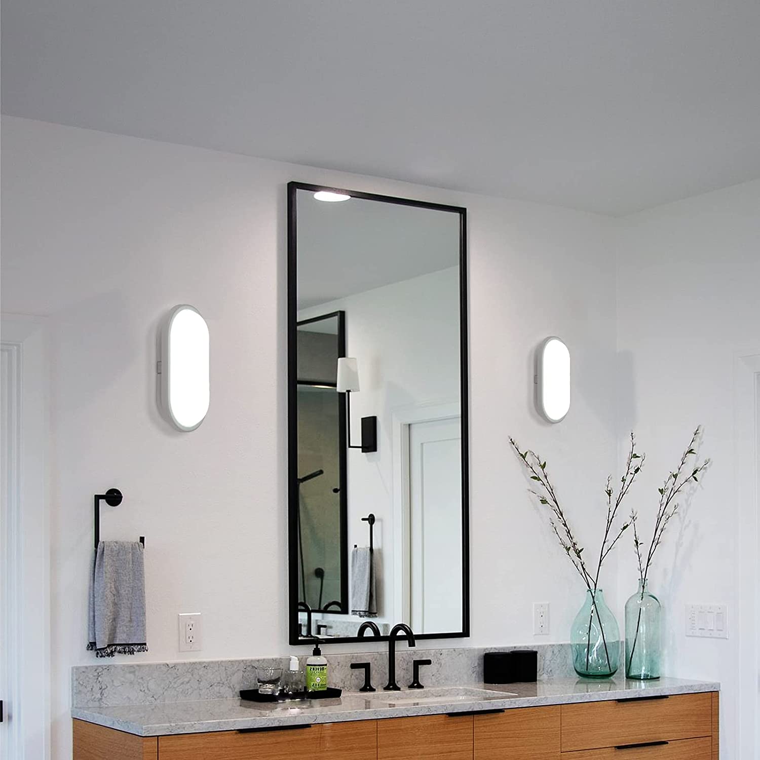 

Комплект из 2 светодиодных потолочных светильников, белый, 15 Вт, 220 В, диаметр 21 см, белый White light белый