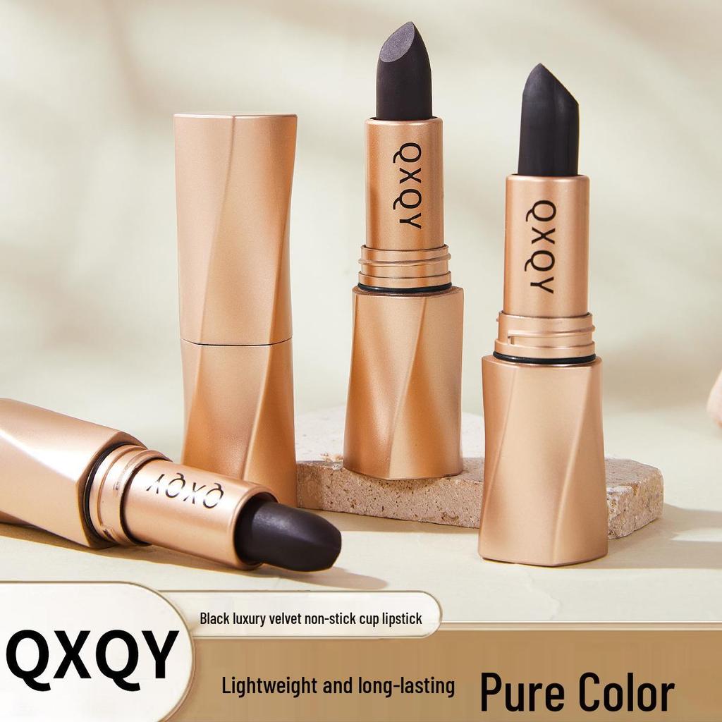 QXQY Black Velvet Matte Non-Fading Waterproof Lipstick