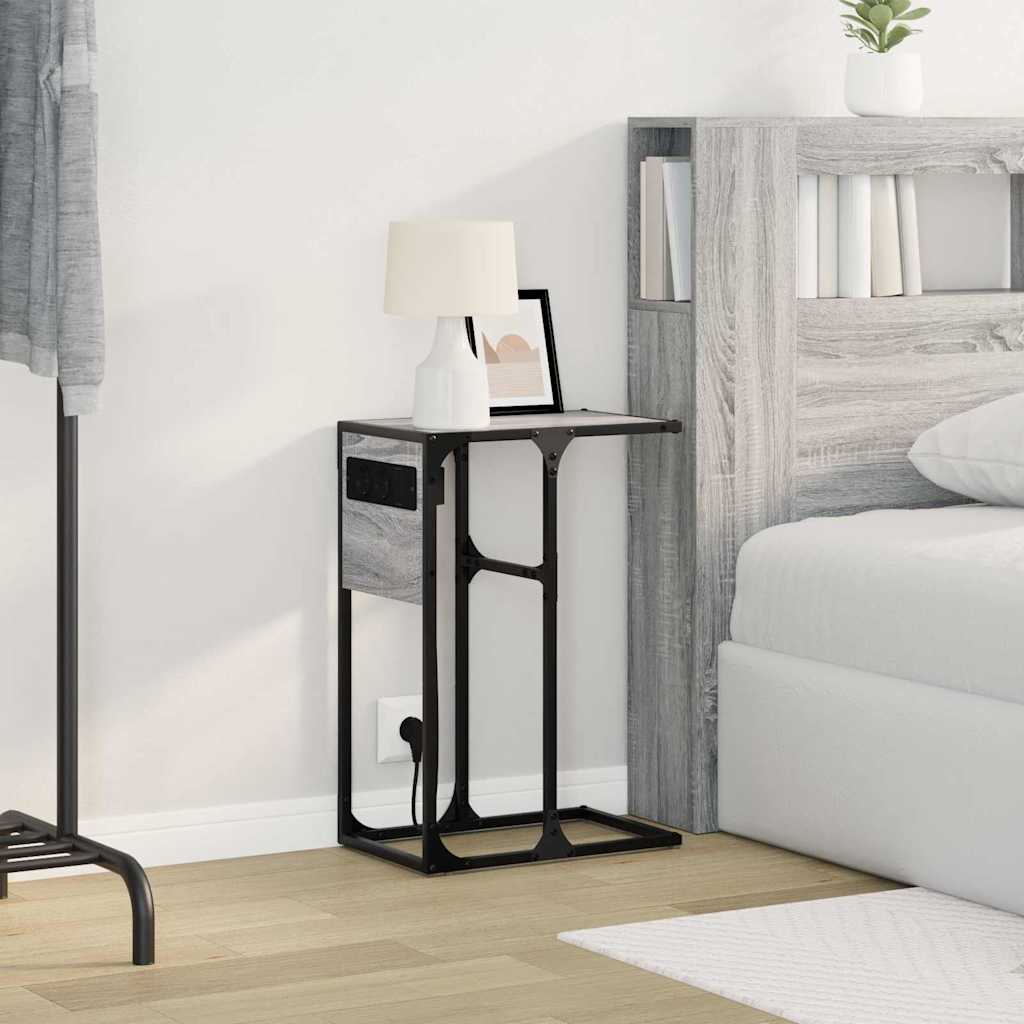 Nightstand Grey Sonoma 41.5 x 26 x 60.5 cm Engineered Wood