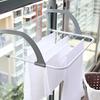 Balcony Clothes Airer Portable Folding Clothes Rack Extendible Laundry Dryer Multifunction for Clothes Nappies Shoes