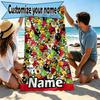 Custom Name Personalized Angry Birds Print Beach Towel, for Trip Camping Beach Party Home Decor, Birthday Gift for Family & Friends