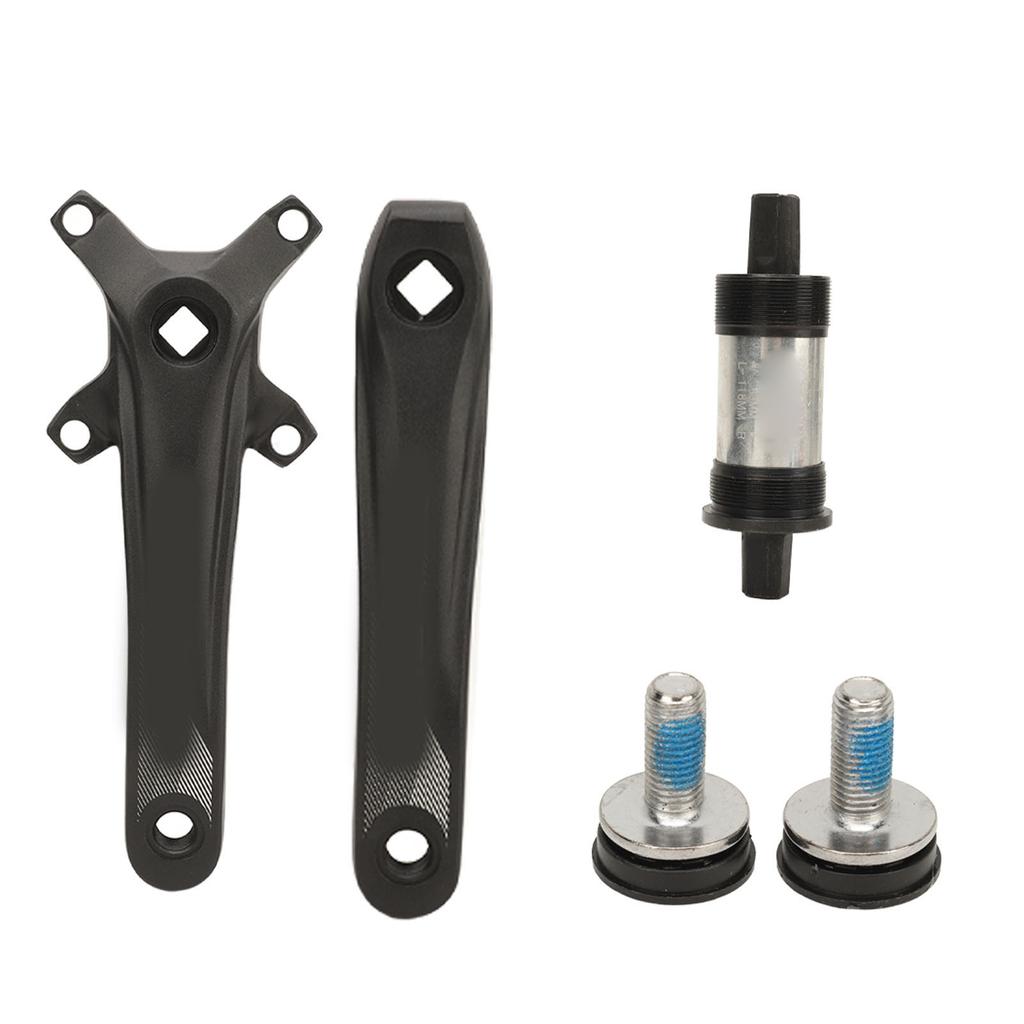 Mountain Bike Crank Arm Set 104 BCD Square Hole Crank Positive Negative Teeth Single Disk 7‑12 Speed Aluminum Alloy