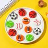 Creative Cartoon Sports Erasers: Football & Basketball Styles for Kids' Stationery