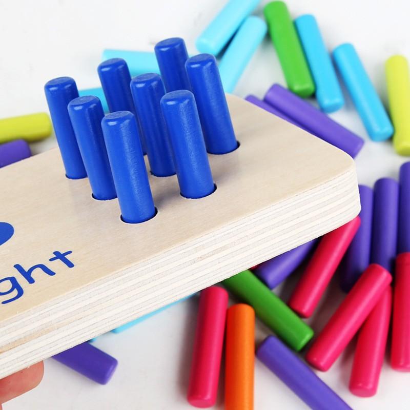 Wooden Montessori Teaching Aids English Mathematics Cognitive Stick Games Quantity Learning Stick Pairing Addition and Subtraction Calculation Toys