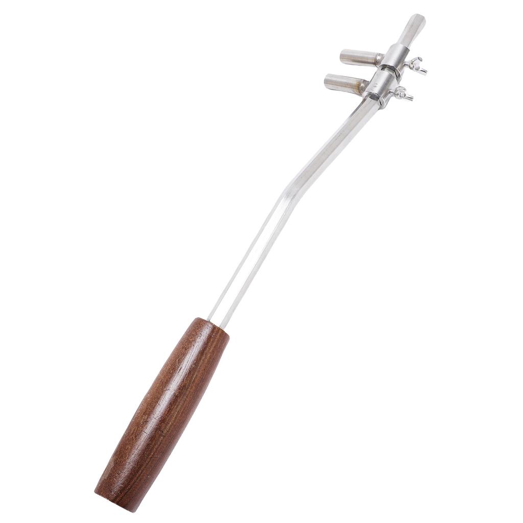 16.7in Stainless Steel Bonsai Branch Bending Tool Gardening Adjustable Bonsai Bender Styling Wrench with Wood Handle
