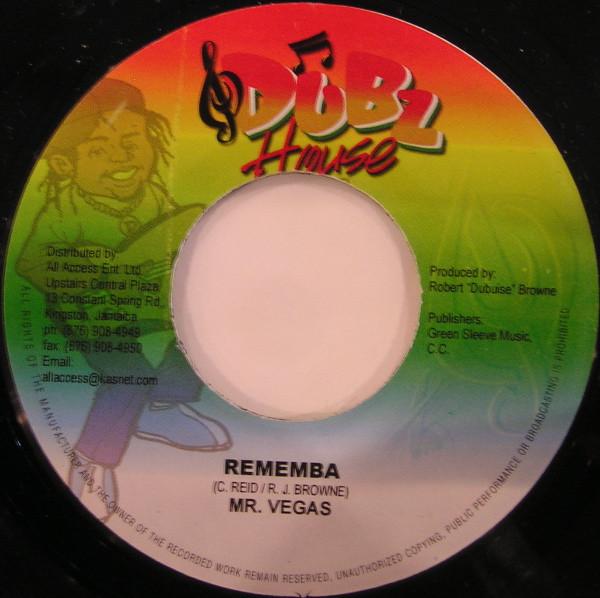 

7inch Record MR. VEGAS - Rememba NONE Dubz House 2004 Jamaica Reggae, Ska & Dub Used