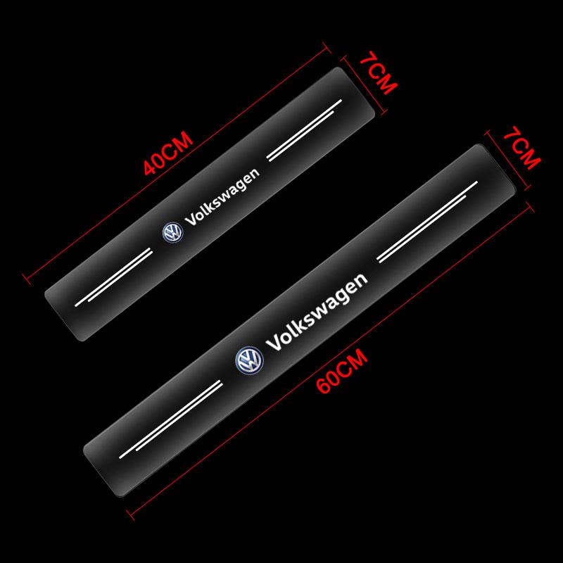 Set da 4 Pezzi Protezione Soglia Auto Distintivo Decorativo Trasparente Adesivo 3D Per Volkswagen Tiguan Golf-4 5 6 7 MK6 B5 B6 B7 Jetta Lavida Polo Tiguan Passat