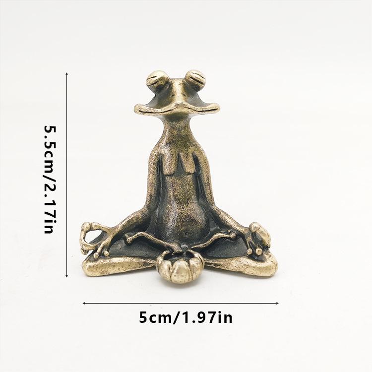 Retro Zen Frog Incense Burner - Electroplated Creative Holder Ornament