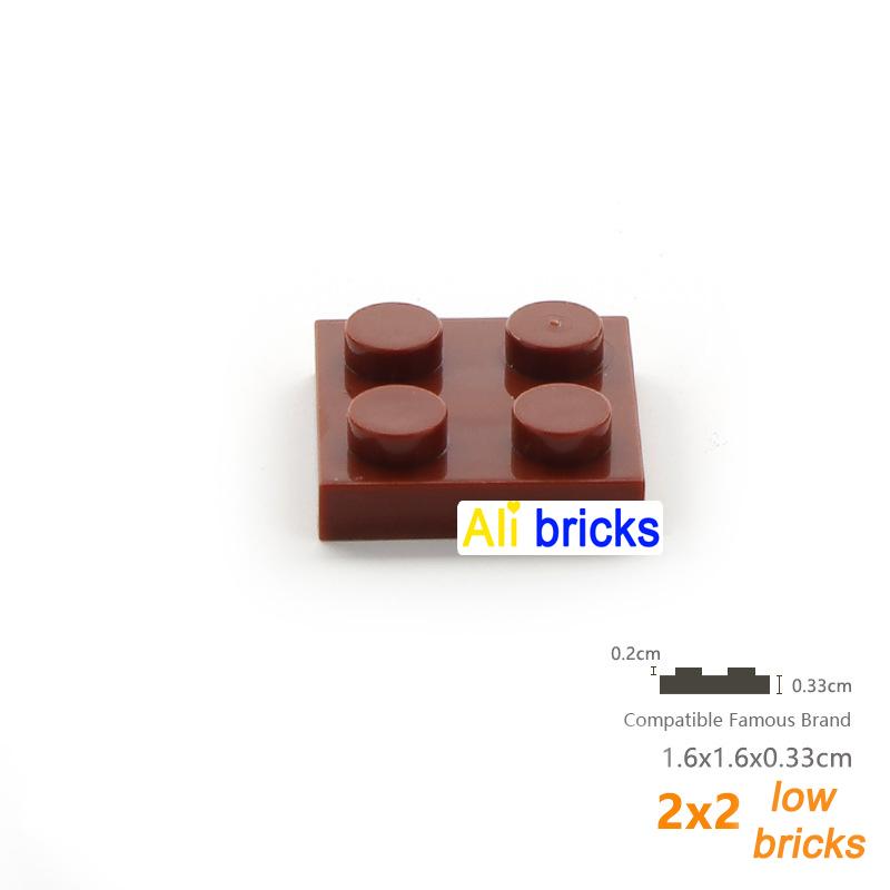 30pcs MOC Assemble Particles 3022 Thin Plate 2x2 Dots Building Blocks 2*2 Figures Bricks DIY Educational Creative Toy for Kids