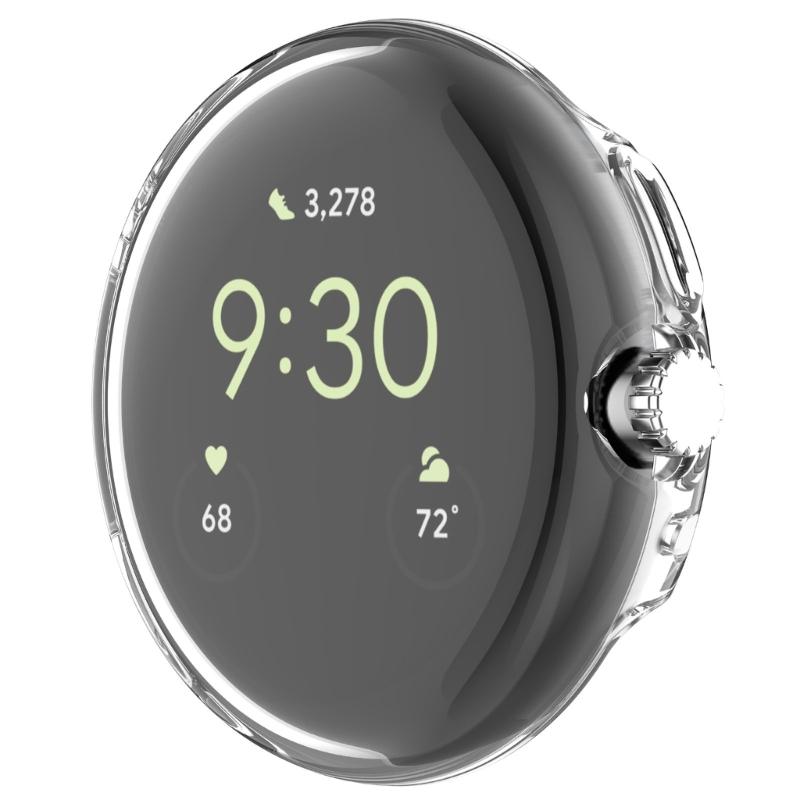Stoßfest für Pixel Watch 2 TPU Displayschutzfolie Stoßfänger Schale Schutzhülle Kratzfest Kratzfeste Gehäuse
