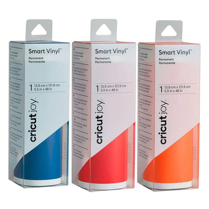 3 vinyles permanents 122 x 14 cm - rouge, orange, bleu