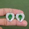 Faceted Zambian Emerald Earring 925 Sterling Silver Earring Original Gemstone Earring Handmade Dangle Earrings Elegant Jewelry Gifts For Her