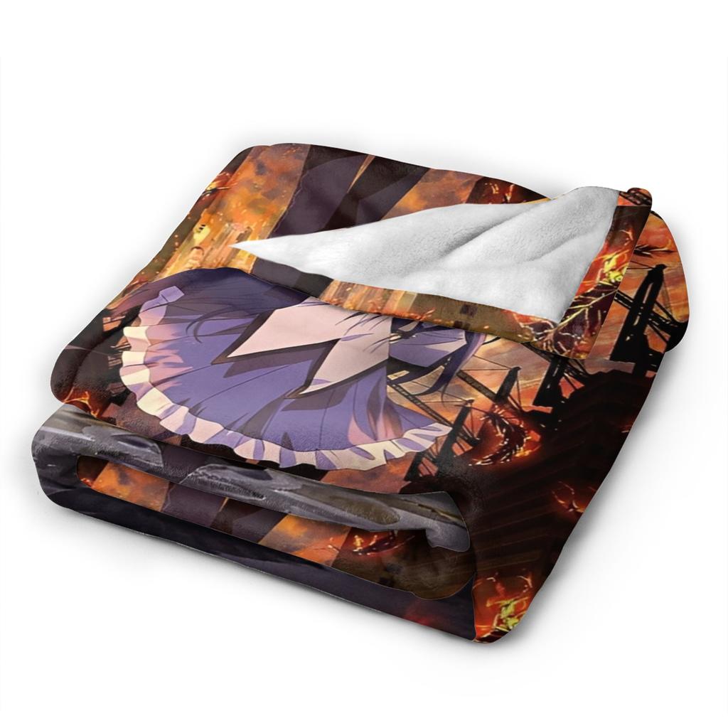 Puella Magi Madoka Magica Blanket Fleece Air Conditioning Cartoon Breathable Soft Throw Blankets for Home Plush Thin Quilt
