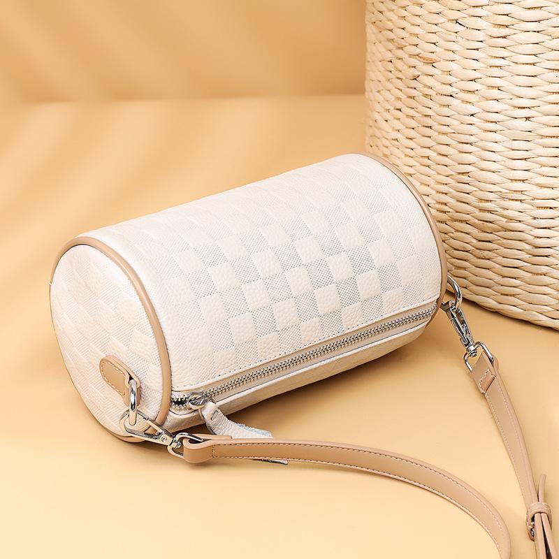 Summer Mini Bag Women's New Fashion Cylindrical One-shoulder Crossbody Bag Large Capacity Diamond Handheld Small Round Bag