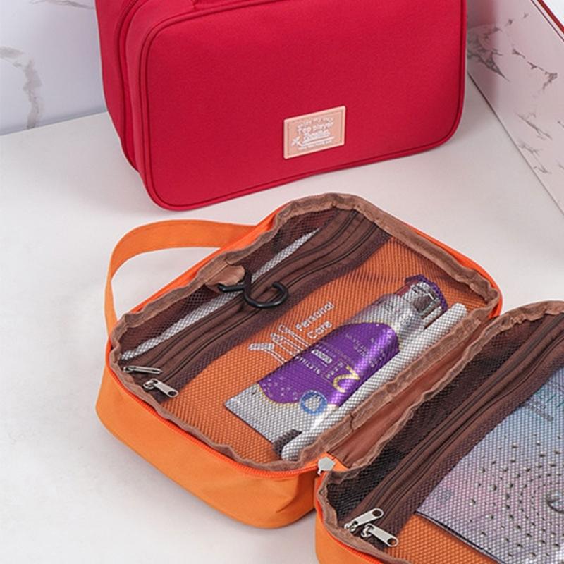 Large Capacity Toiletry Bag Convenient Cosmetic Storage Organizer Easy To Clean Makeup Tool Holder Bathroom Supplies