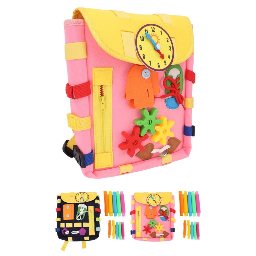 Felt Toddler Backpack with Learning Toys Educational Activity Board for Children Aged 1-3 Digital Nu