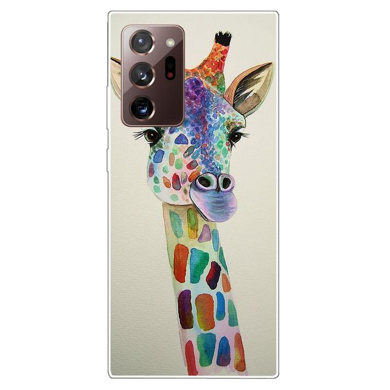 Soft Cover For Samsung Note 20 Ultra Case S20 FE TPU Print Cat Silicone Cases for Samsung Galaxy Note20 M52 5G Funda Coque Clear