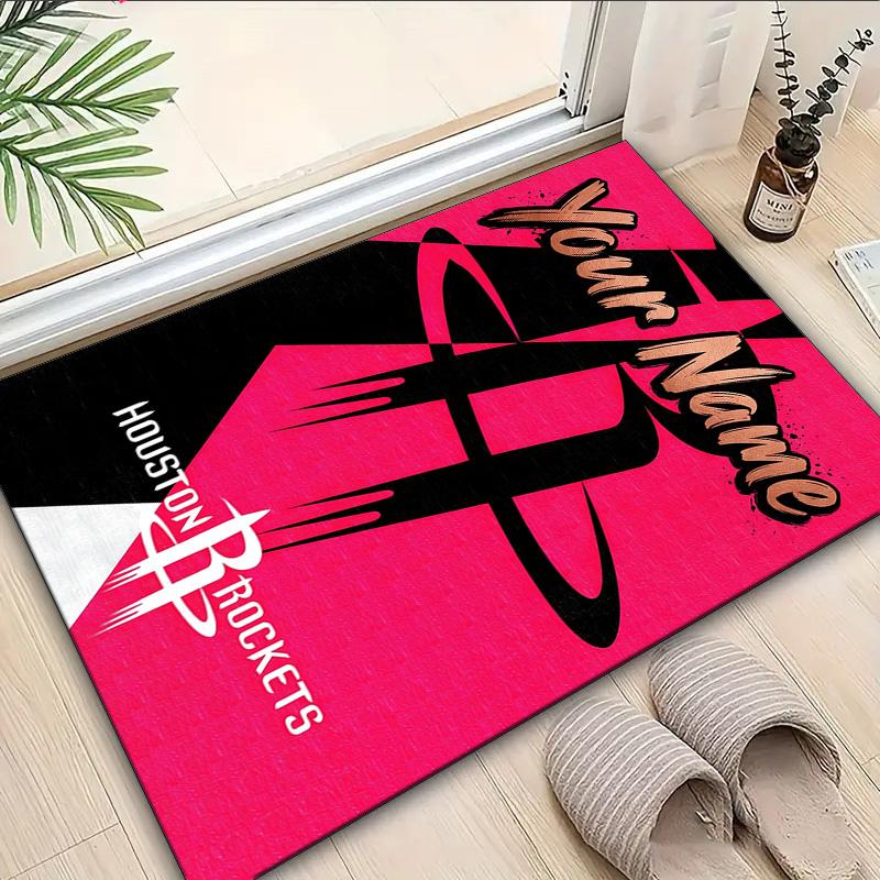 Custom Name Rug basketball Pride Rockets Area Rug Suitable for Indoor And Outdoor,Carpets for Homes, Offices,Living Rooms,Home Decor,Christmas Gift
