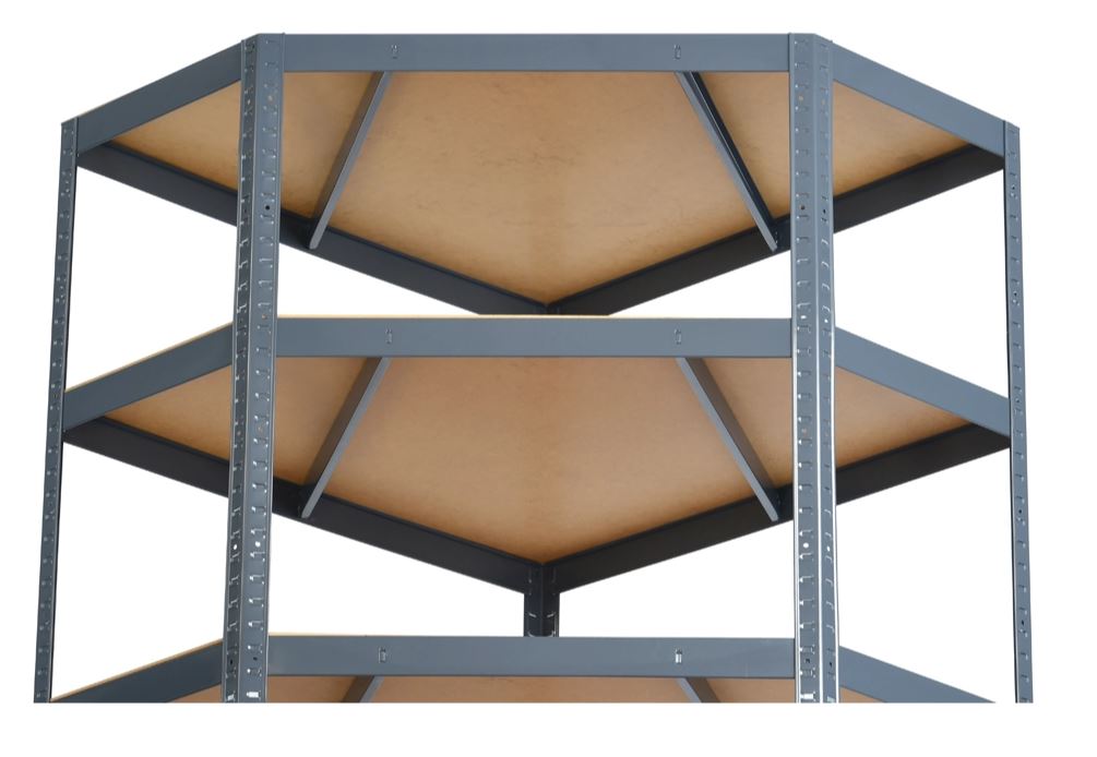 Metal Corner Shelving 180*90*90*40, Galvanized - Tg-Reg 5456