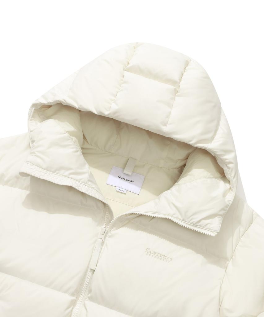 Covernat 24Fw Rds Civic Origin Hooded Short Puffer Ivory