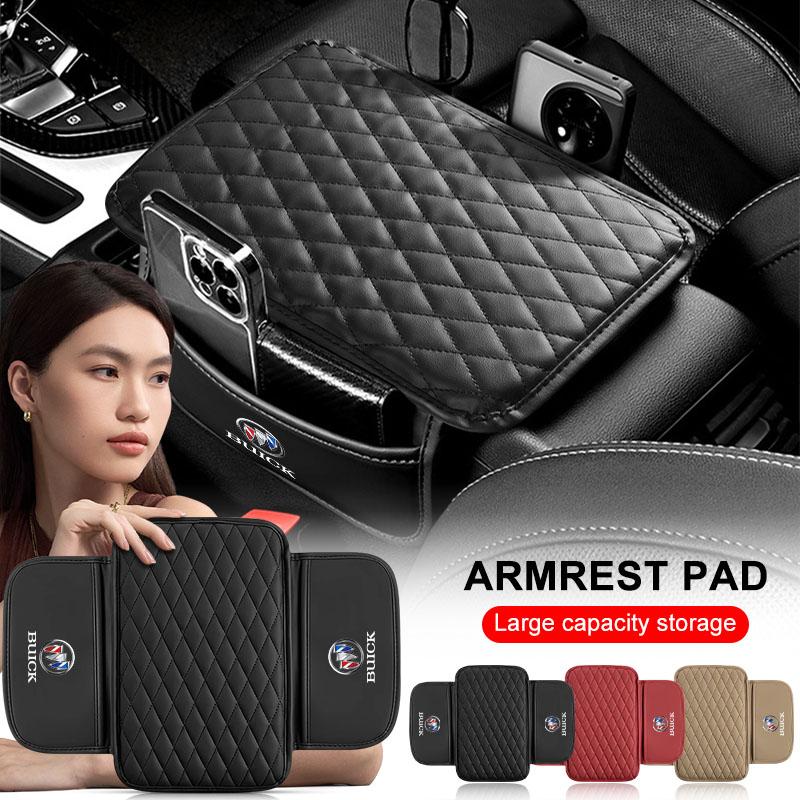 For Buick Enclave Regal Lacrosse Encore Excelle Envision Car Accessories 1Pcs Leather Auto Consoles Car Armrest Cushion with Storage Car Styling