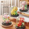 Preserved Flower with Cover Micro Particle Building Blocks - Desk Ornament Gift for Children's Day