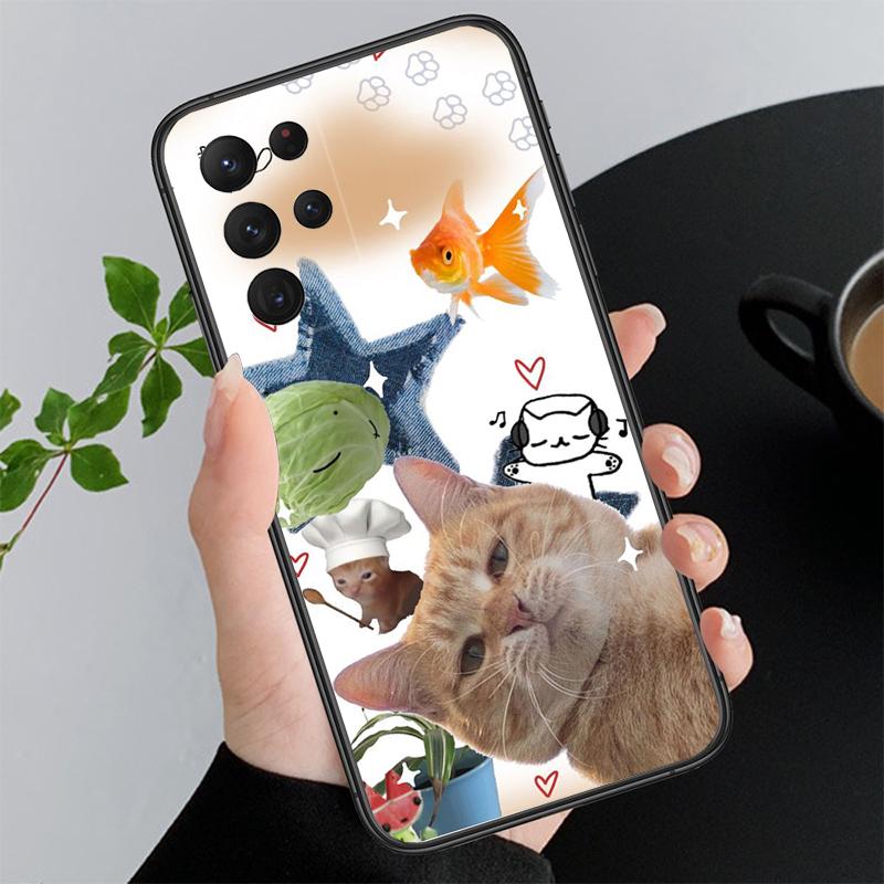 

Phone Case For Samsung A17 A55 A16 A56 A35 A15 A53 A54 A33 A34 A25 A05S A52 A52S A07 A26 A06 cat art aesthetic A15