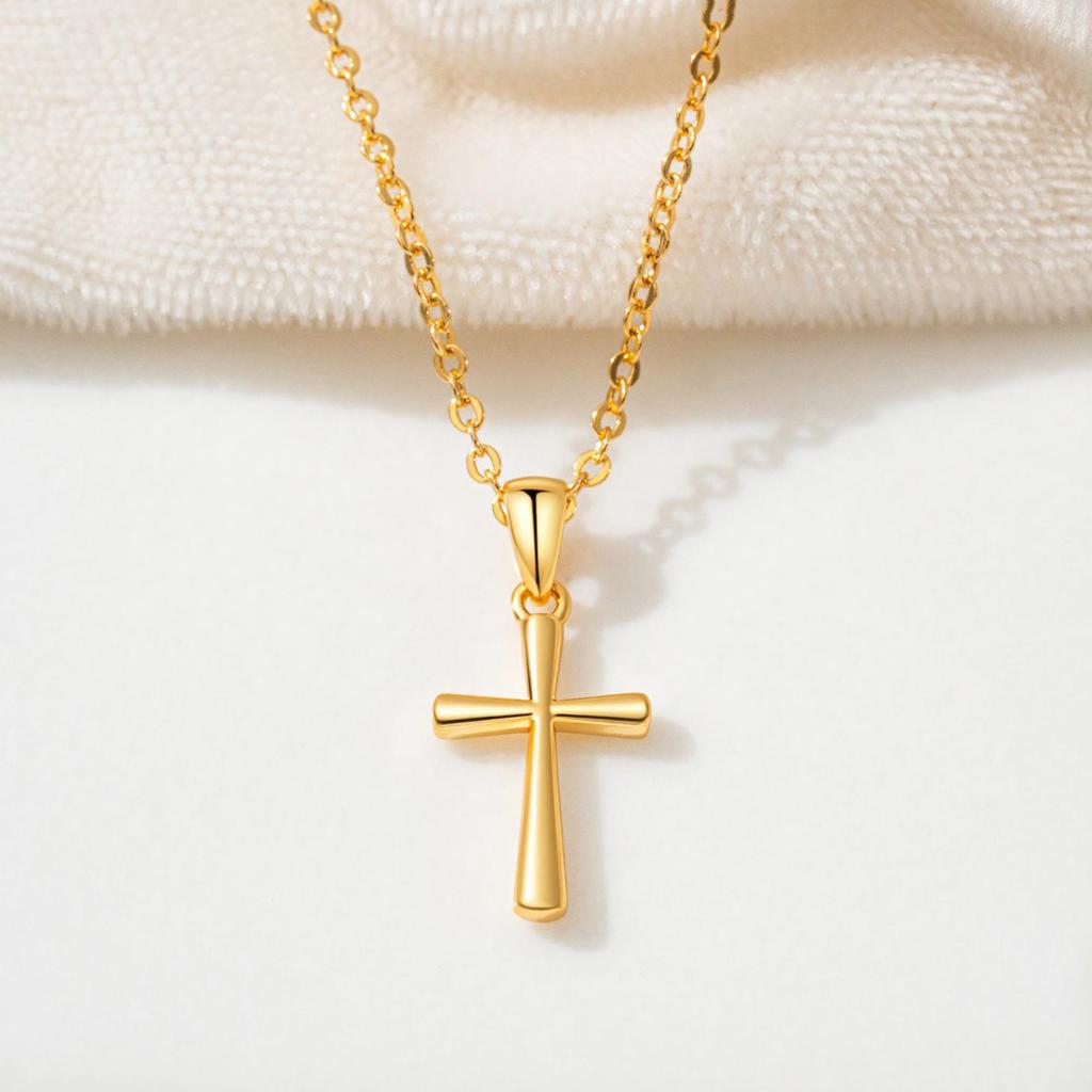 New 925 Sterling Silver Cross Necklace Simple Style Geometric Style Woman Pendant Choker Birthday Gift Exquisite Jewelry