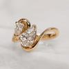 Fashionable Classic Sparkling Zircon Inlaid Women's Ring, Personalized and Trendy Daily Party Jewelry Gift
