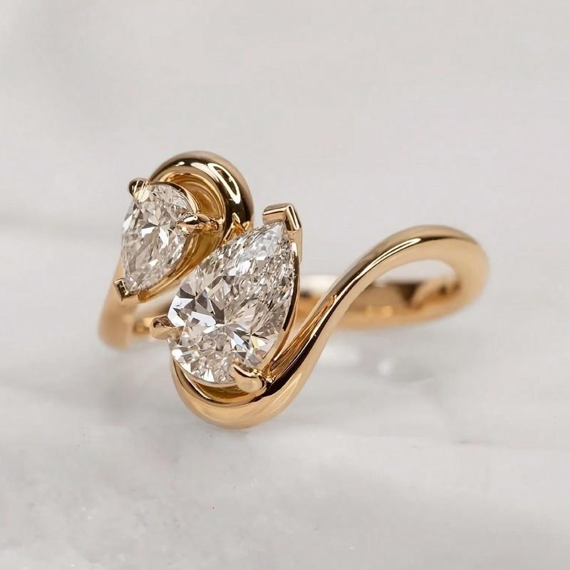 Fashionable Classic Sparkling Zircon Inlaid Women's Ring, Personalized and Trendy Daily Party Jewelry Gift