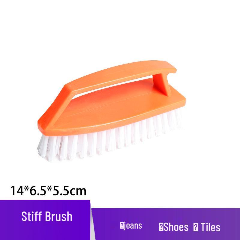 Multi-functional Stiff Bristle Brush for Laundry, Floor, and Shoe Cleaning