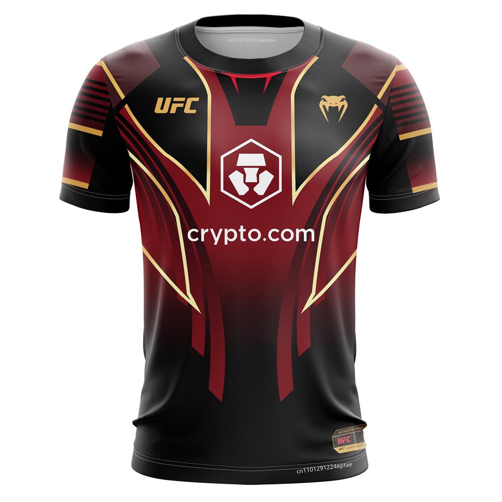 Haijian05 Heren Trainings UFC Ademend Sportkleding T-shirts Buiten Mannen Vrije Tijd Korte Mouwen Jersey Jongens Hardlopen Fitness Tops 4XL
