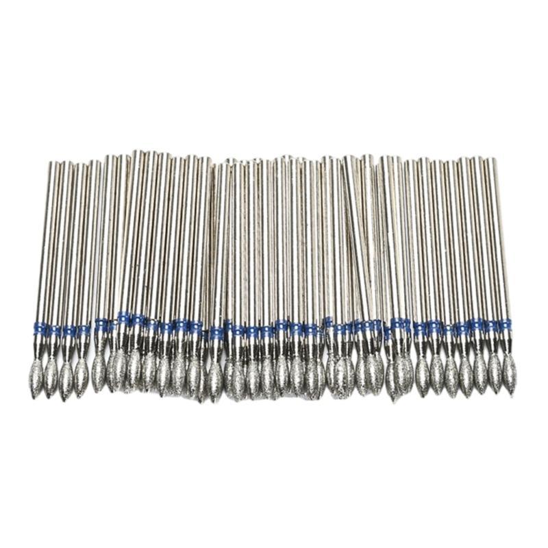 50Pcs Diamond Milling Cutter For Manicure Electric Nail Drill Bits Accessory Pedicure Machine Nail File Gel Remover Tool