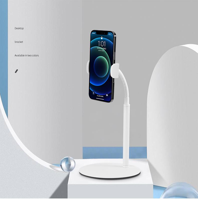 Adjustable Metal Telescopic Phone and Tablet Stand - Portable with Rotating Base