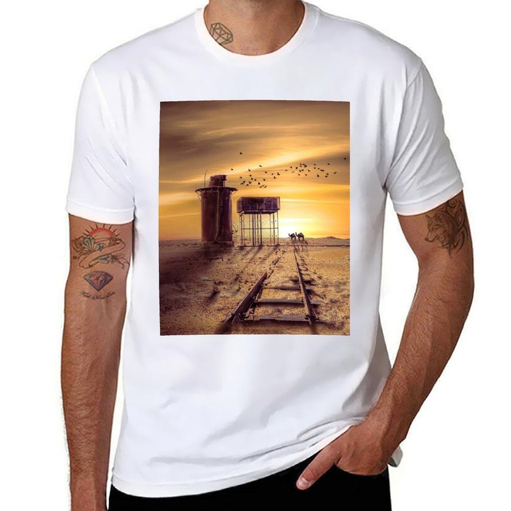 Ghan and Camels Graphic TShirt Work Comfort TShirt for Men