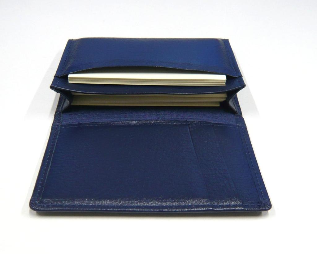 Blue grained leather business card metal touch silver pen and maple wood barrel retro ballpoint pen set holder, MEIL-ALST-HS47S