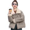 Kurze Daunen-Baumwolljacke für Damen Winter Kleiner Ausländischer Stil Reversjacke