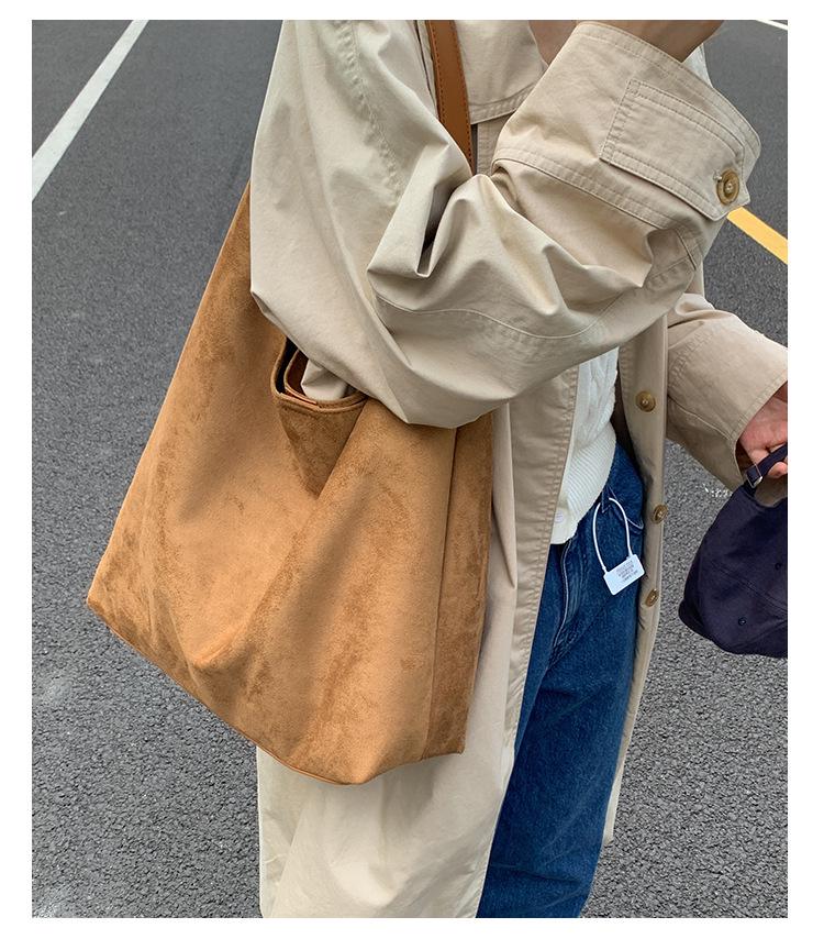 Harajuku Women's Canvas Tote Bag - Large Capacity, Solid Color, Crossbody & Mother-Child Style