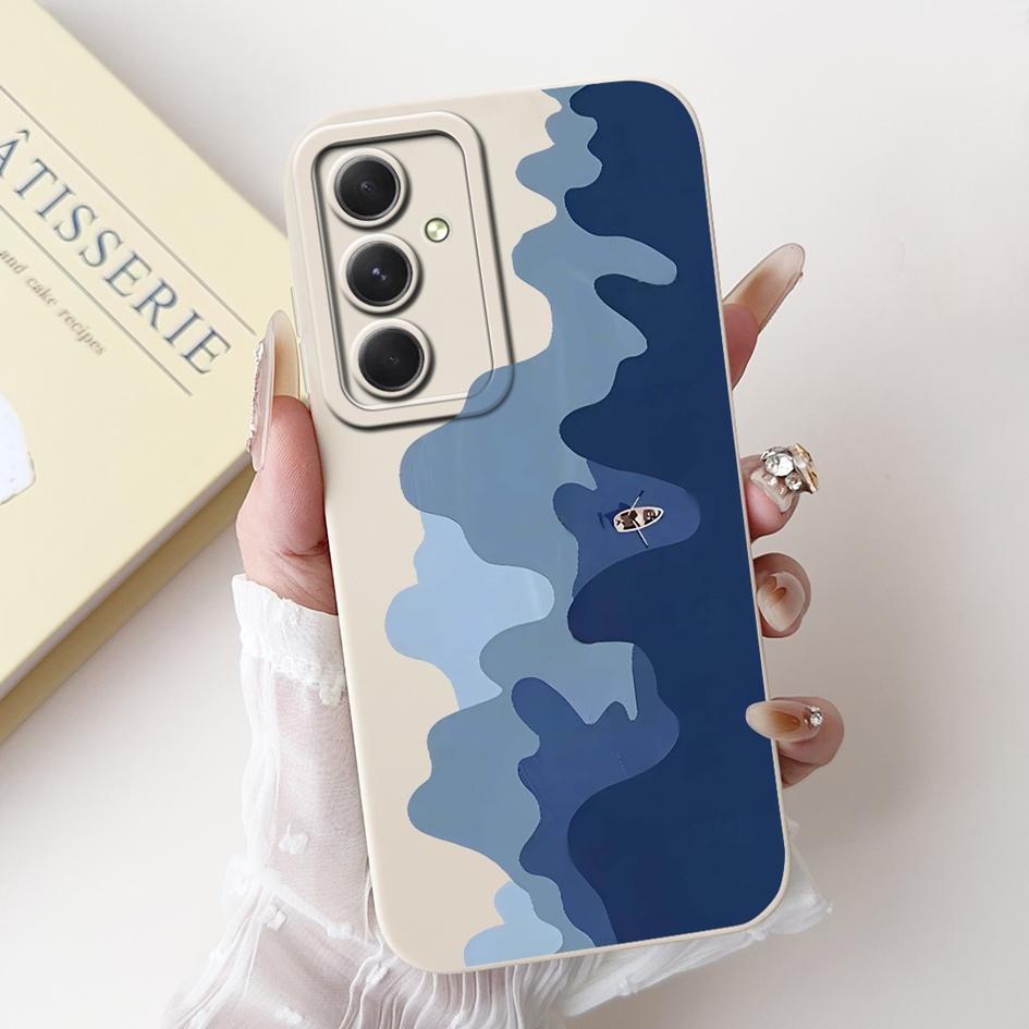 Case For Samsung Galaxy A53 A54 A55 5G Cover SM-A536B SM-A546V SM-A556B Shockproof Funda Fashion Flower Soft Silicone Matte Etui