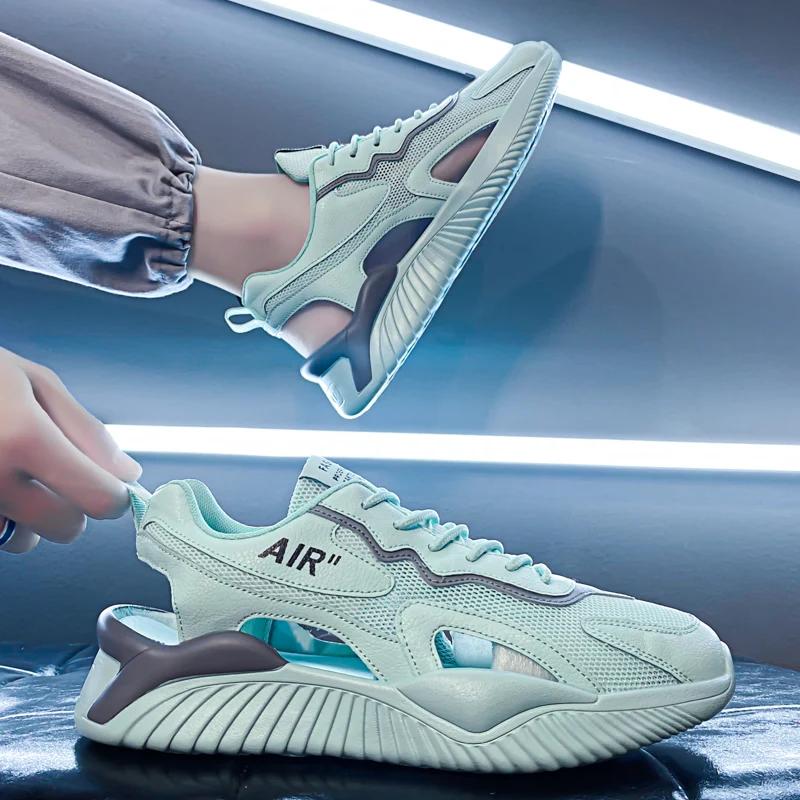 2025 Summer Mesh Breathable Casual Shoes Mens Beach Shoes Men's Comfortable Sandals Men Fashion Sneakers Men