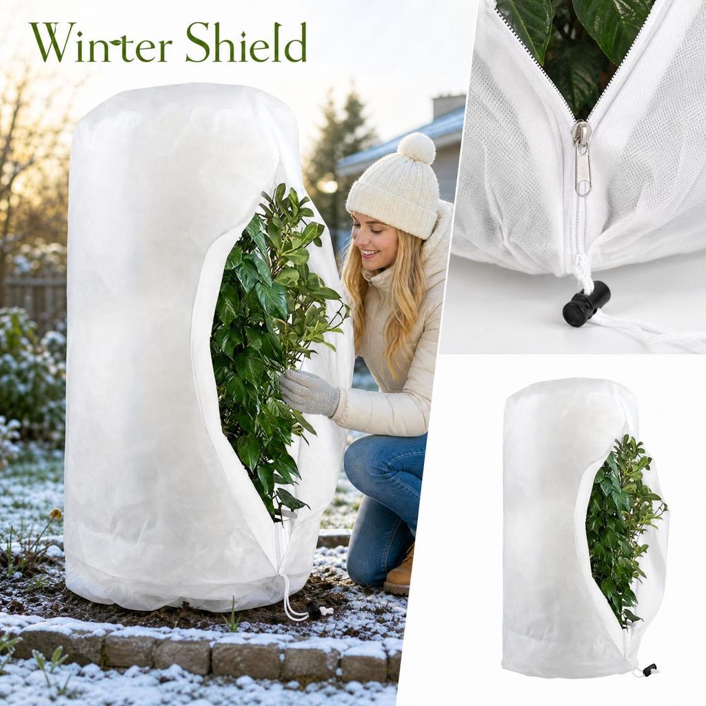 Plant Cover for Winter Garden, Nonwoven Fabric Cover for Cold and