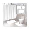 Wholesale Valentine's Day Rose Collection: Polyester Waterproof 3D Digital Print Shower Curtain & Bath Mat 4-Piece Set + Toilet 3-Piece Set