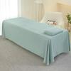 Lenzuolo sotto con angoli in cotone morbido e delicato sulla pelle, con foro centrale - Design minimalista per centri massaggi