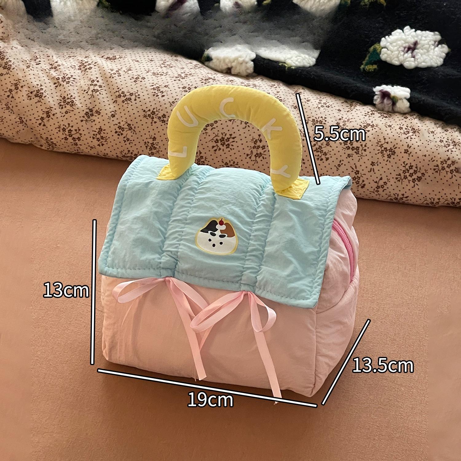 

Cute Little Lucky House Cosmetic Bag Portable Large Capacity Storage Bags Hand-held Travel Toiletries for Women Makeup Organizer