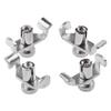 4Pcs 1/8 Violin Fine Tuners Nickel-Plated Steel Micro Tuners for Erhu And Kids Violin Easy-Install String Adjusters Beginner Violin Tuning Kit