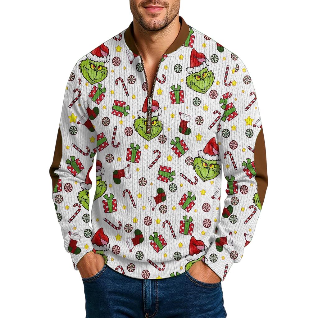 Men'S Outdoor Zipper Long Sleeved Sportswear Casual Sweatshirt